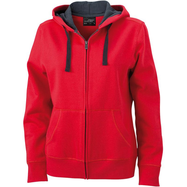 Sweatshirtjacketwomanblackandred